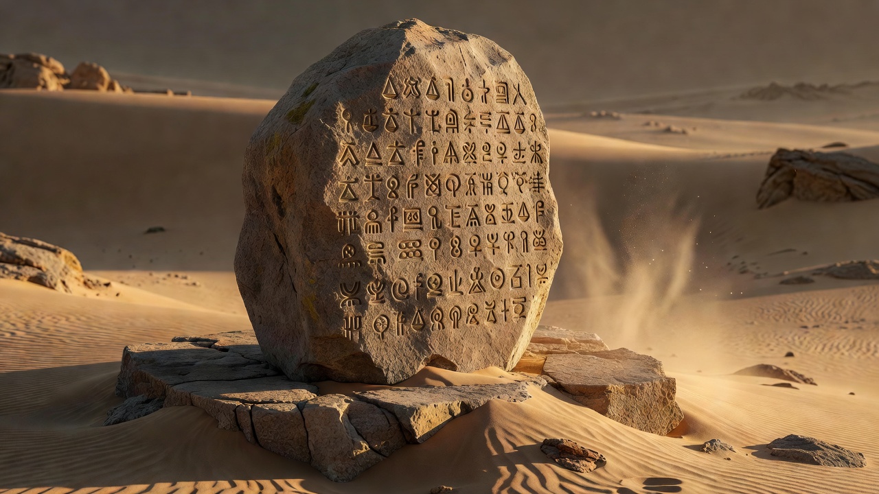 Ancient carved stone laws representing terms of service